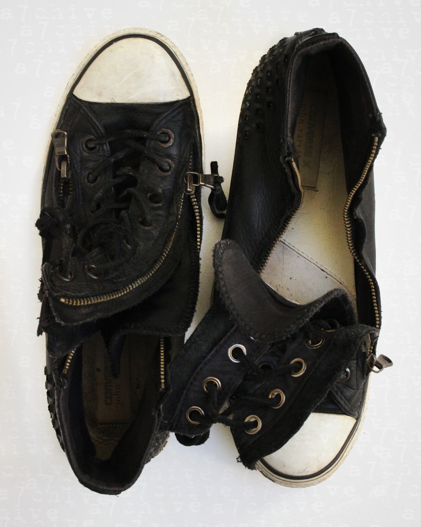 John Varvatos Leather Studded All Stars