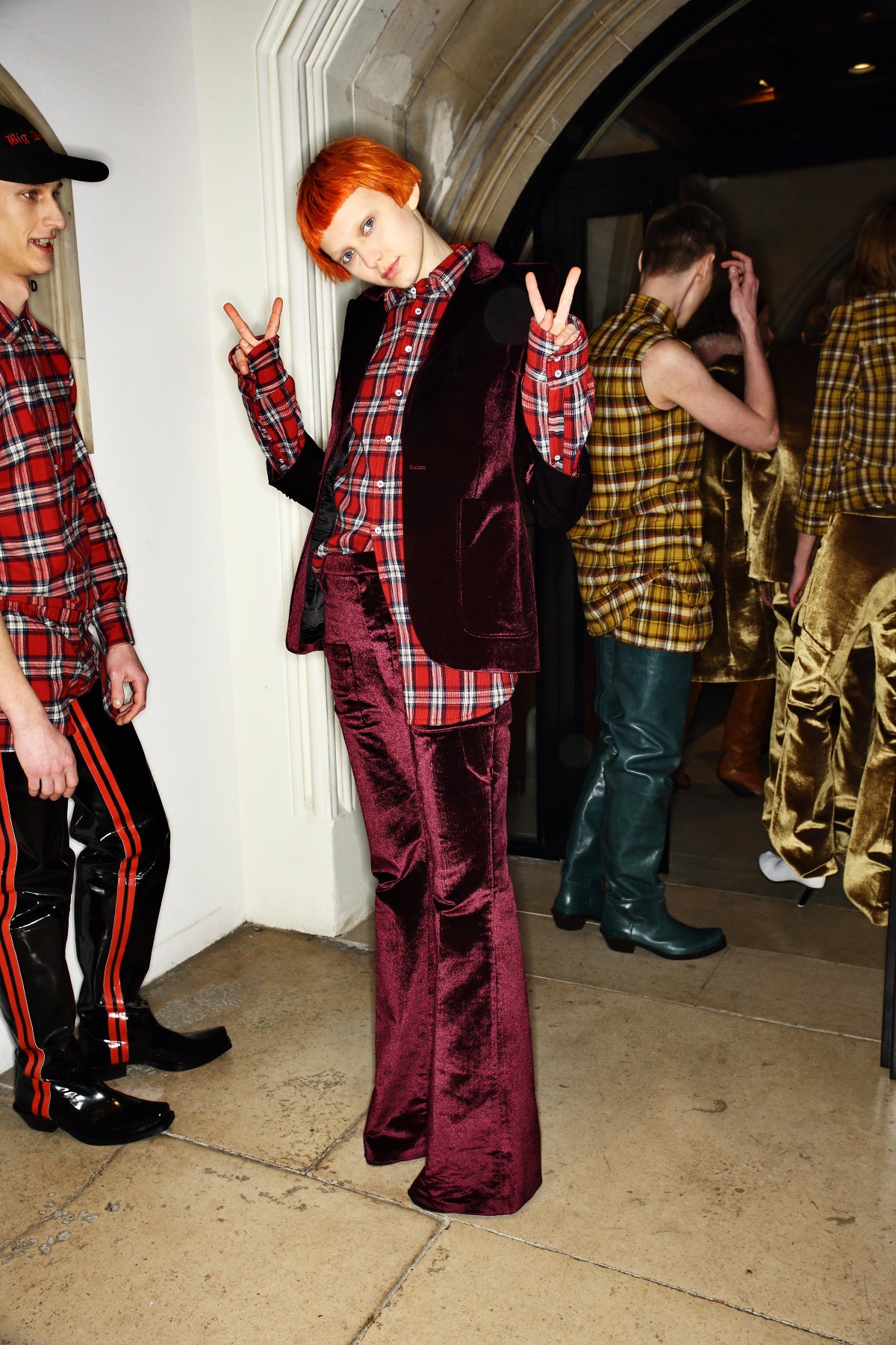 Vetements AW2016 Velvet Carpenter Flares