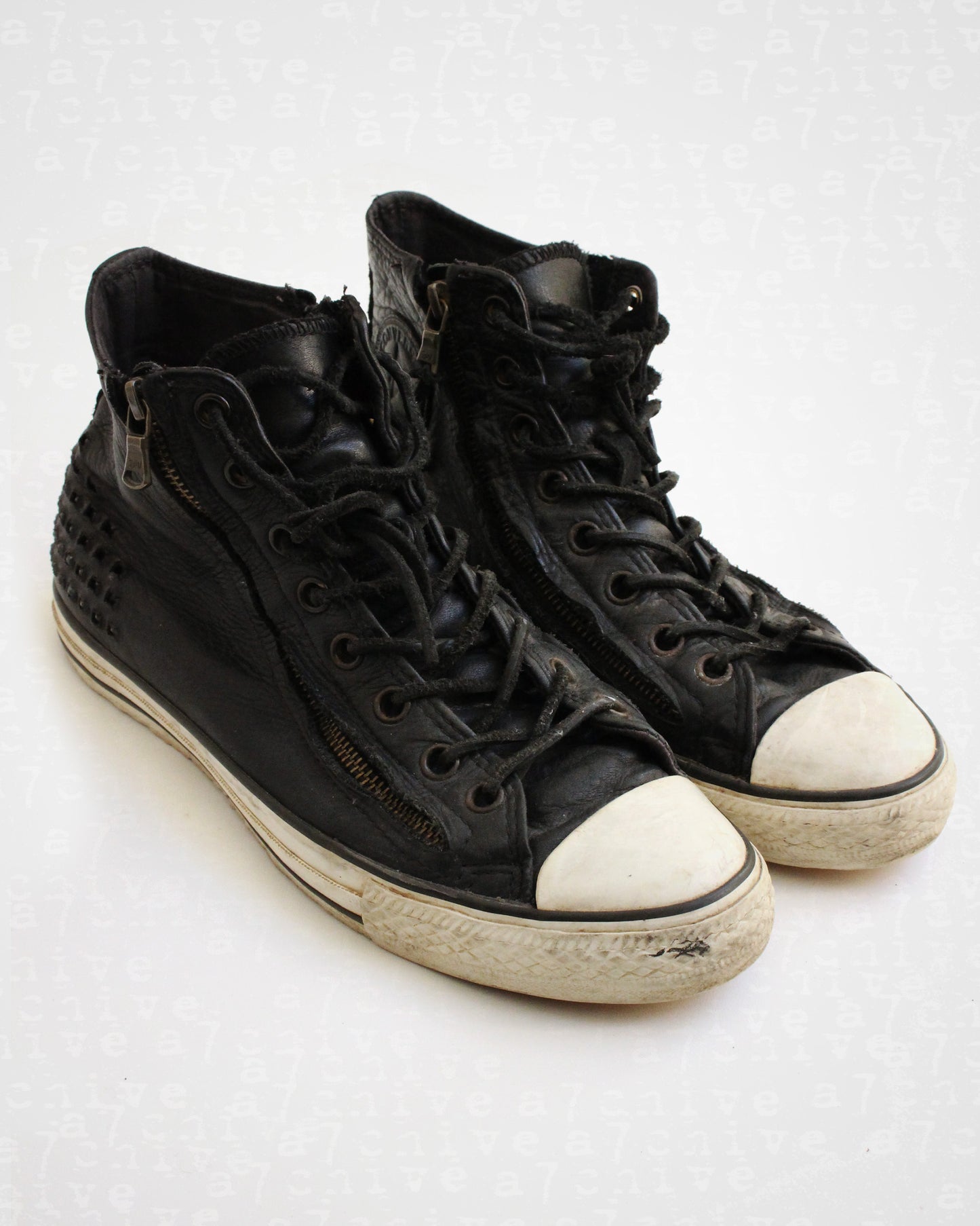 John Varvatos Leather Studded All Stars