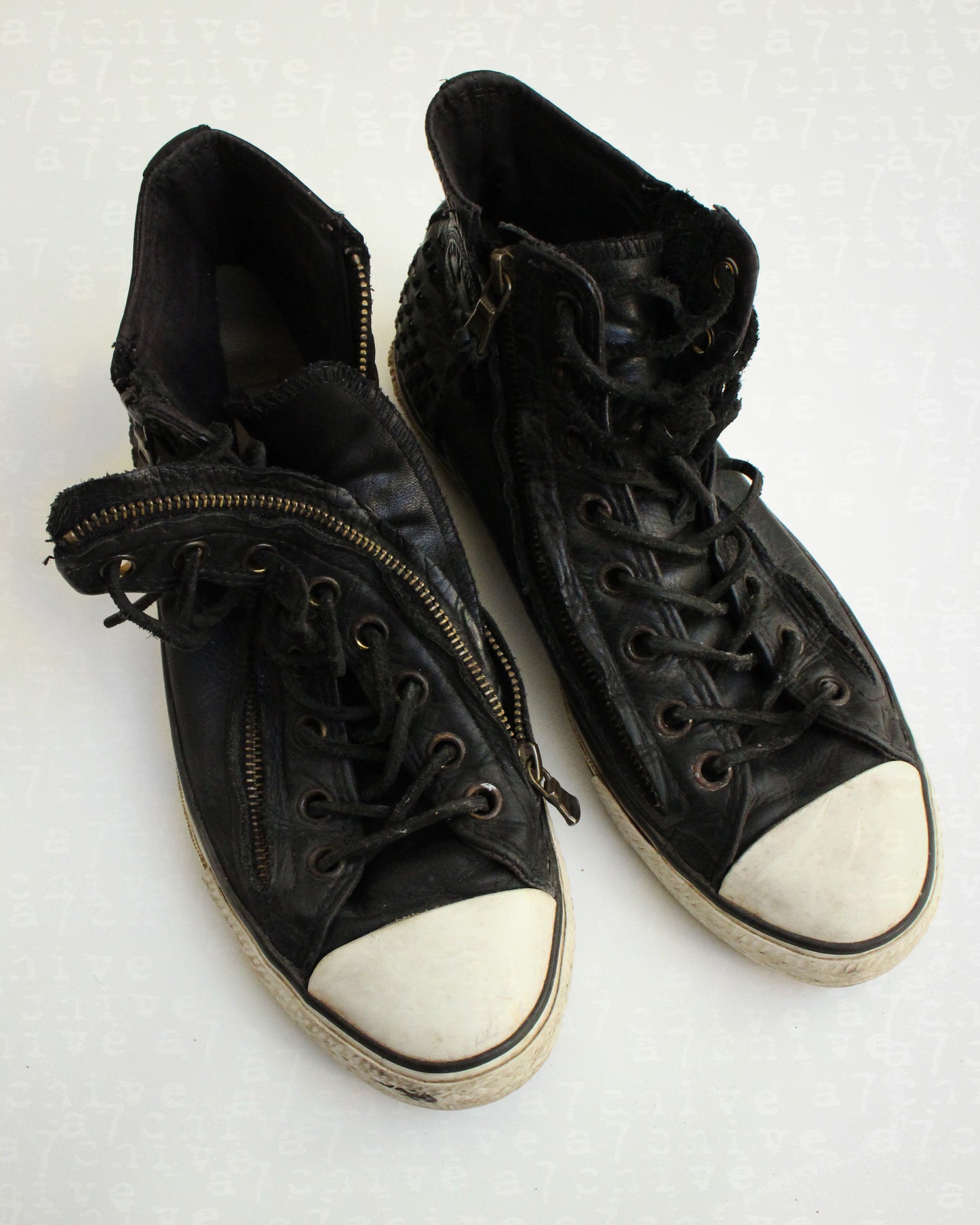 John Varvatos Leather Studded All Stars