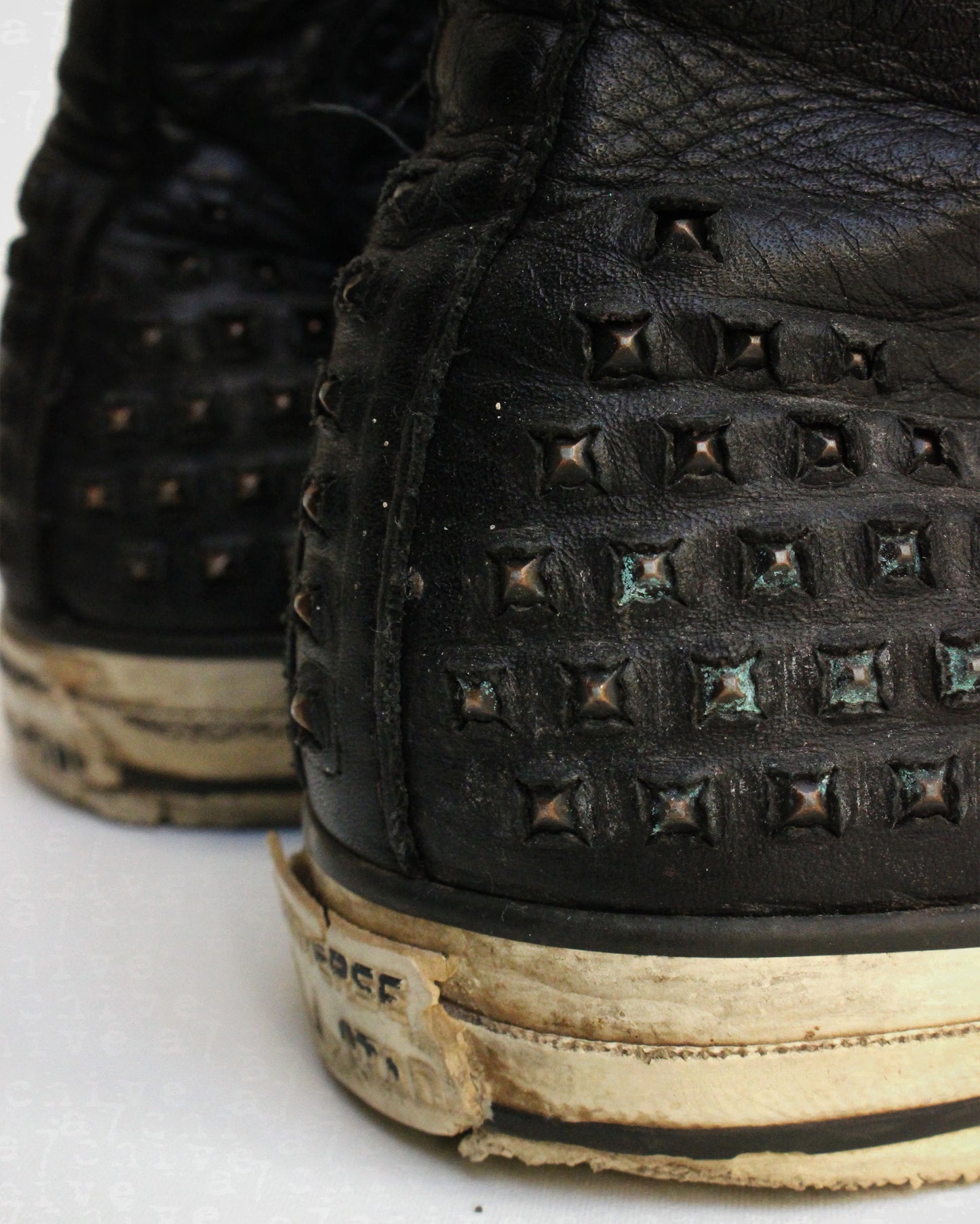 John Varvatos Leather Studded All Stars