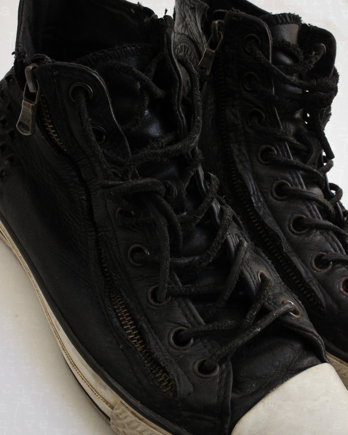 John Varvatos Leather Studded All Stars