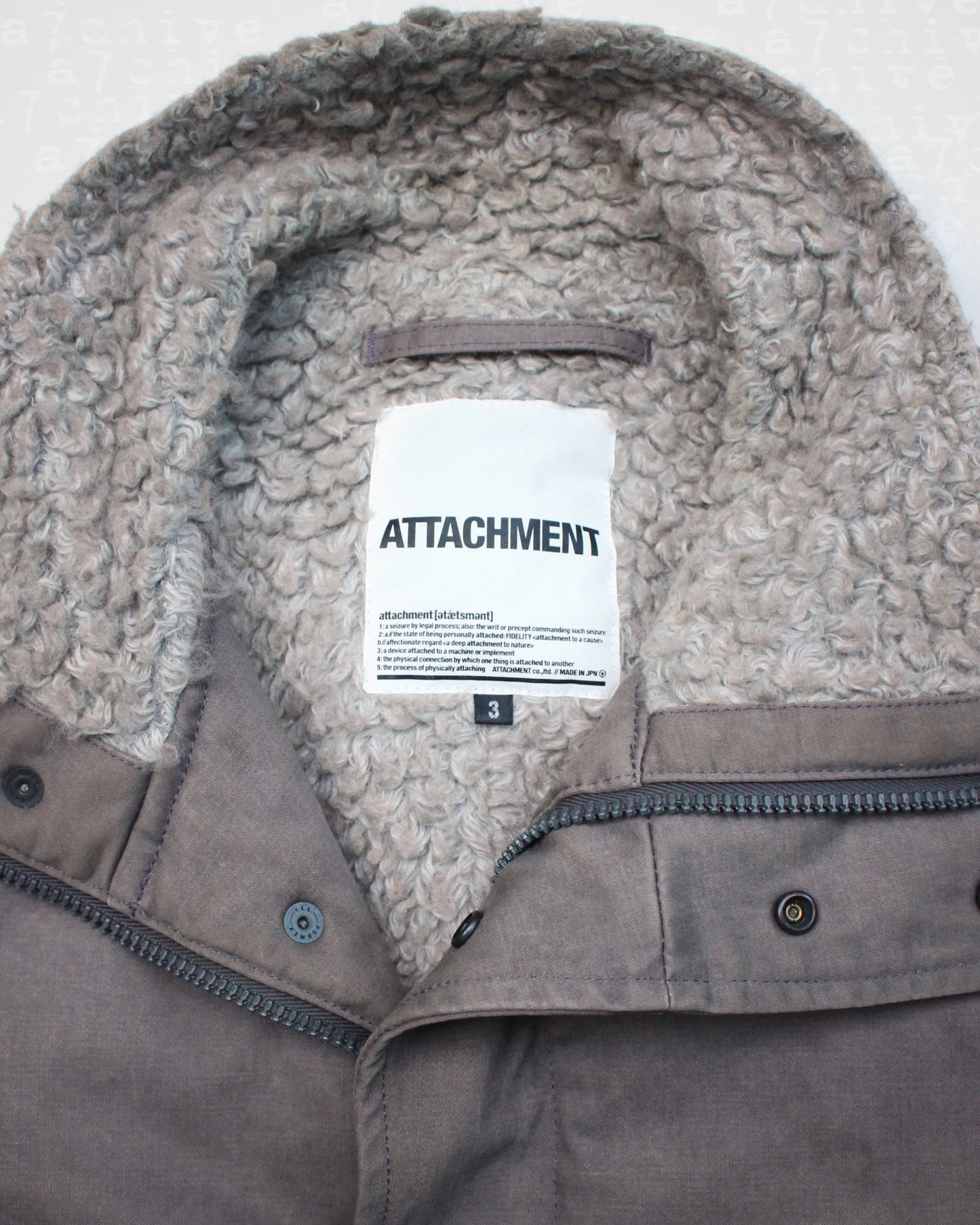 ATTACHMENT Sherpa Curved Sleeve Jacket