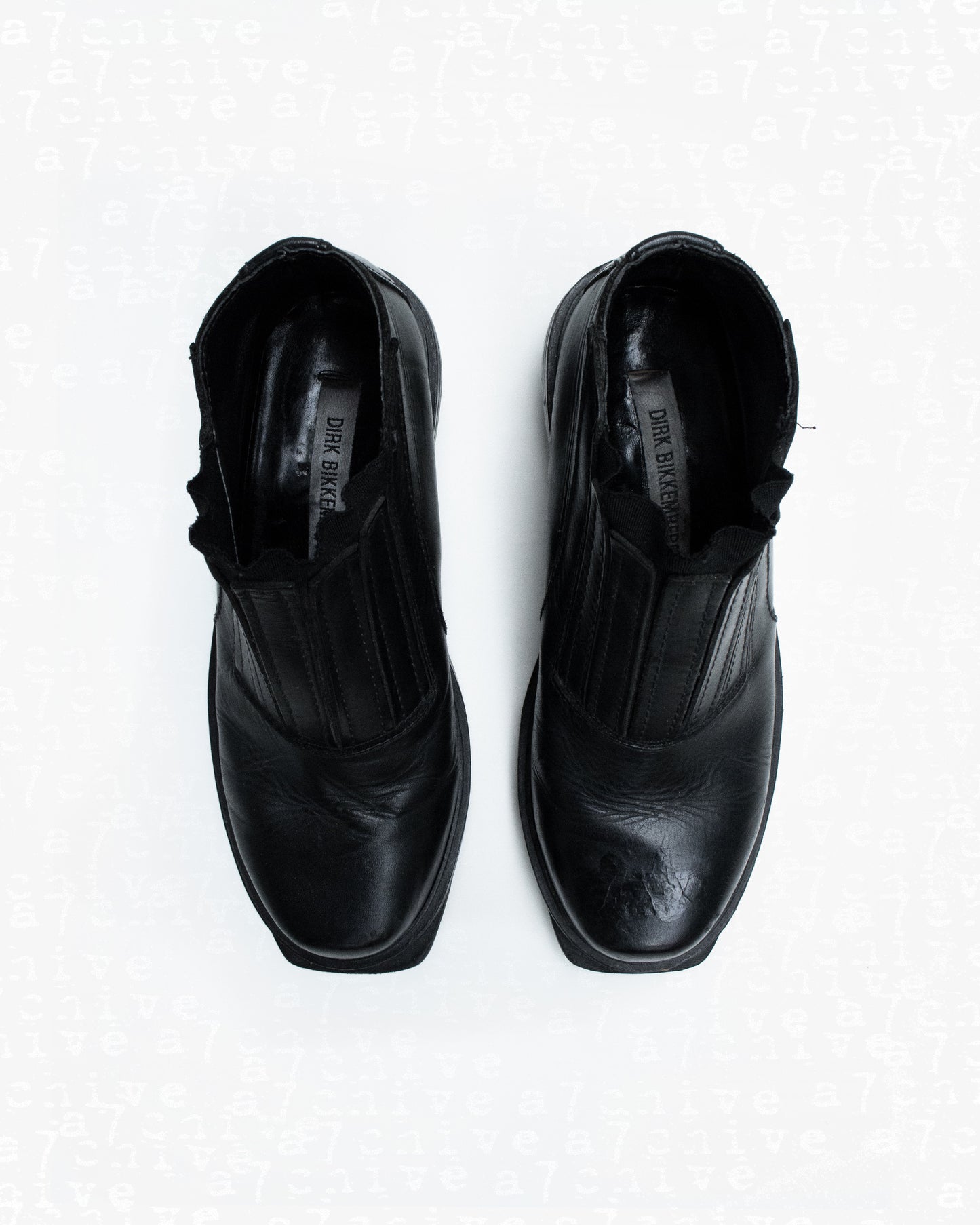 Dirk Bikkembergs Leather Slip-on Boots - S/S 1998