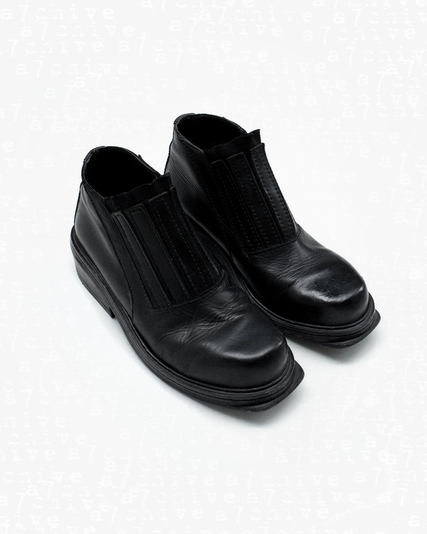 Dirk Bikkembergs Leather Slip-on Boots - S/S 1998