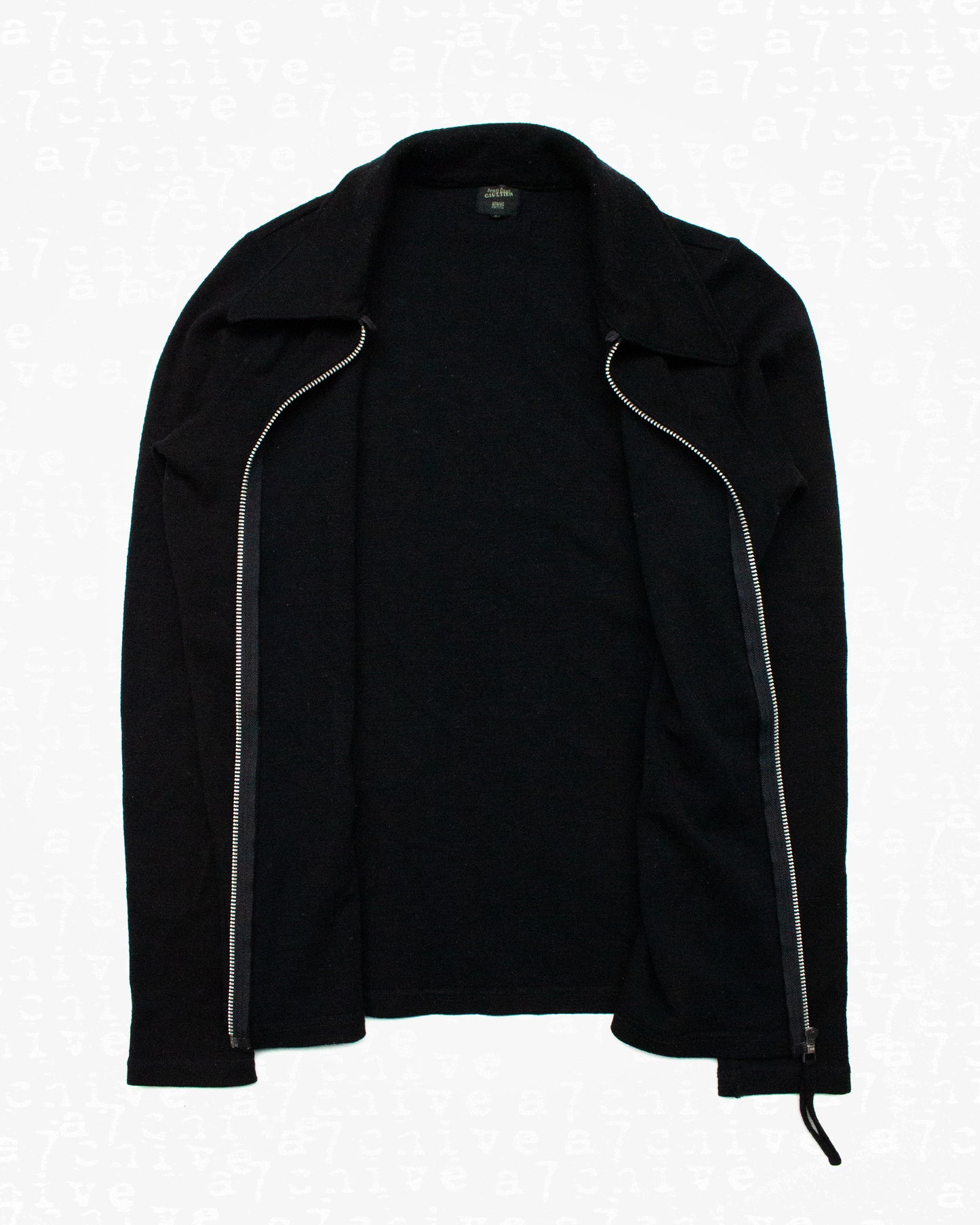 Jean Paul Gaultier Black Wool Zip-Up Top